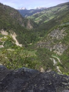 View over valley in South Tirol