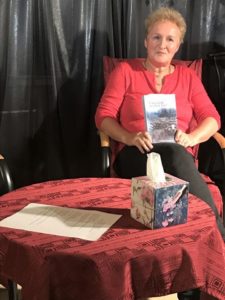 woman holding book